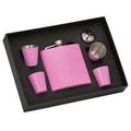 Pink Flask 6 Piece Set in Box